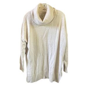 Nicole Miller size 1X oversized tunic speckled cotton acrylic nylon wool blend s